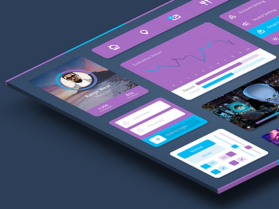 Free Minimal Ui Kit freebie graph login nav psd ui ui kit ux