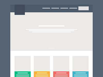 Rough Homepage Wireframe colours flat footer header homepage layout music news ui ux web wireframe