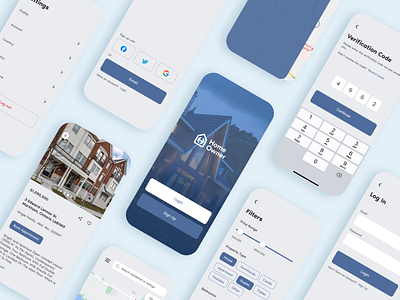 Real Estate App app mobile app mobile design mobile ui native product design real estate realestate ui ux