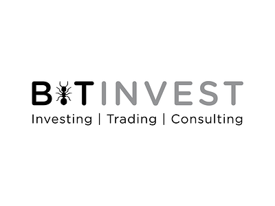 Bitinvest crypto currency graphic design investing logo design