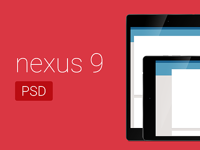 Free Nexus 9 PSD android free google material nexus photoshop psd tablet