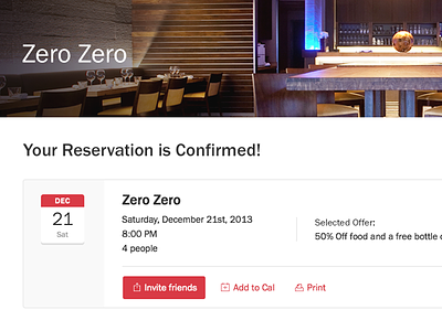 Confirmed Reservation [Unused] booking franklin gothic opentable reservation