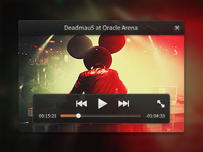 Switchcam Mini Player button concert controls deadmau5 fullscreen interface mini play player rebound time ui video