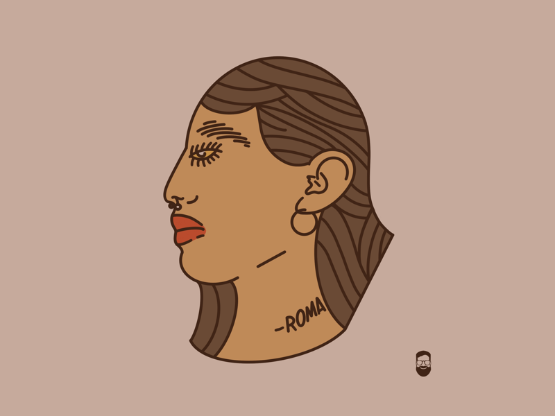 Modern rgb color woman illustration