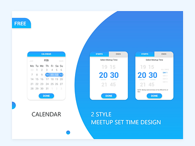 Calendar and Meetup ui 设计