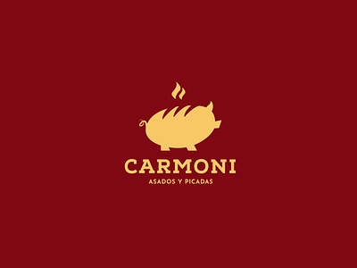 Logo Carmoni Hersgraphic brand identity branding design designer food logo logo design pork sausage