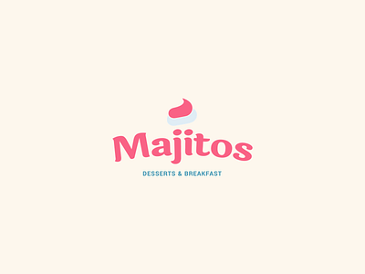 Logo Majitos bakery brand design cake dessert illustration logo logo design pastry sugar sweet symbol