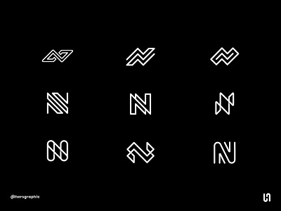Letter Exploration N brand design california design designer freelance letter logo logotype monogram simbol typogaphy