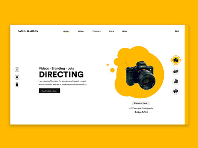 Director Website animation app branding camera clean design director icon illustration interaction interface ios iphone lettering logo store ui ux web website