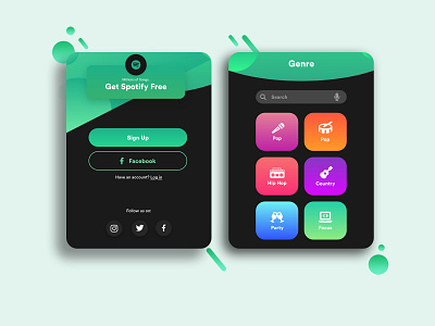 Spotify App animation app branding clean dashboard design game graphic design icon illustration interaction ios iphone logo store ui ux web web design website