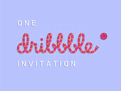 One Dribbble Invitation dribble invite