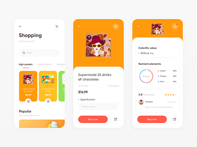 Mint app - Shopping app buy commodity details orange purchase shopping