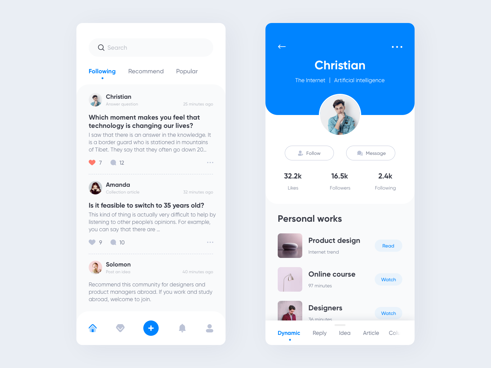 Zhihu-APP by Pan_Pan on Dribbble