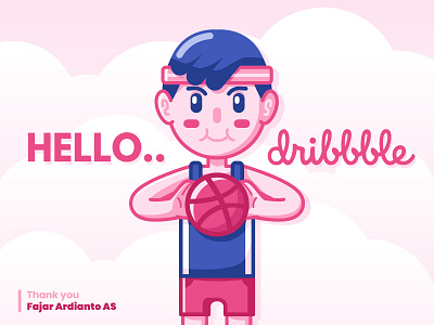 Hello Dribbble first shot hello dribbble illustration vector