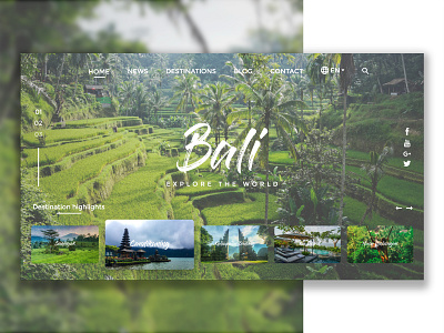 Bali Landing Page adobe xd app branding design flat graphic design interface landing page nature product design typography ui ux web website