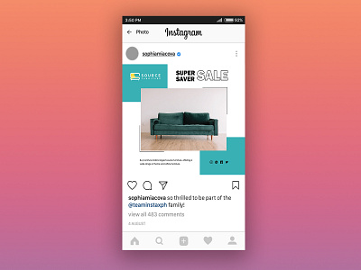 Social Media Post Design - Instagram 2d app art design flat illustration logo minimal typography web website