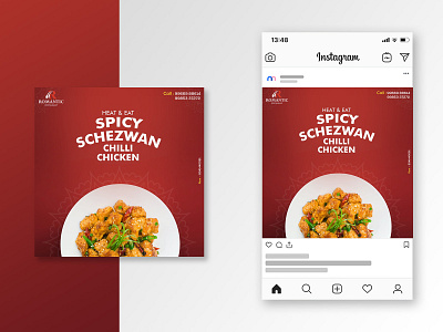 Social Media Design adobe photoshop app design flat food graphicdesign minimal restaurant social media design social network socialmedia typography vector