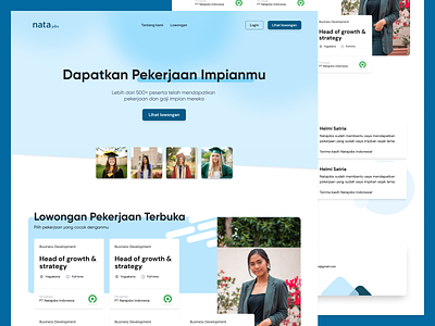 Nata Jobs - Landing Page jobs landing page recruitment web design