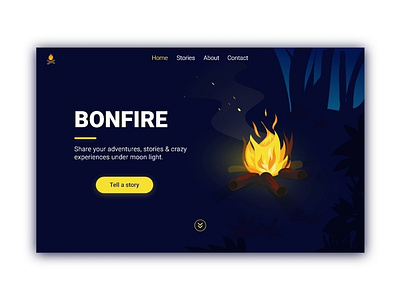 Bonfire website landing page bonfire landingpage storytelling uiuxdesign websitedesign