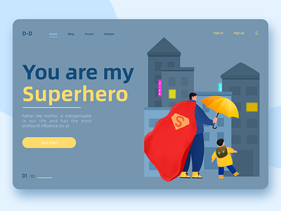 My Superhero design illustration ui