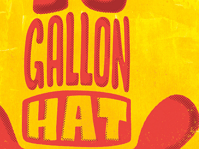 Tengallonhat cowboy halftone hats lettering shading texture