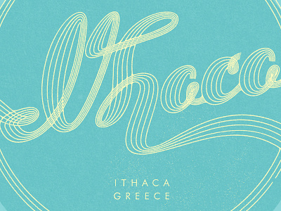 Ithaca Detail ithaca line linework script