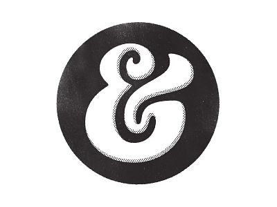 Ampersand ampersand halftone hand lettering lettering type