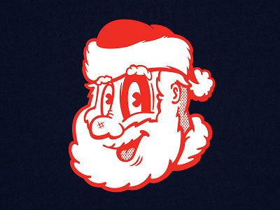Santa's Shiner black eye christmas illustration santa claus shiner