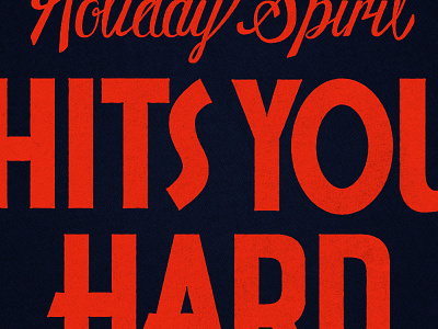 Hope the Holidays Hit You Hard christmas hand lettered lettering type typography