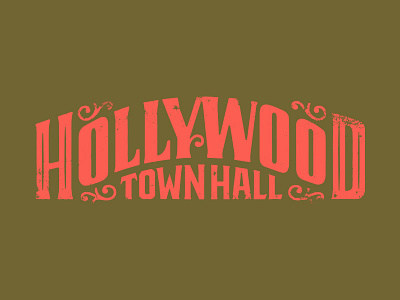 Hollywood Town Hall logo band hand lettered lettering logo music script typography