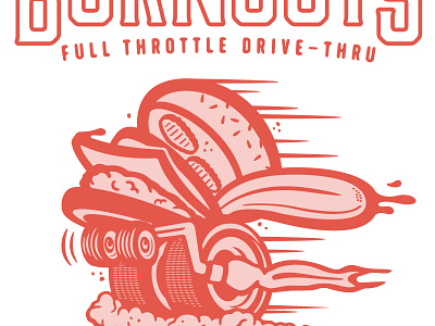 Burnout's branding burger cars cheeseburger design ed roth illustration lettering type typography