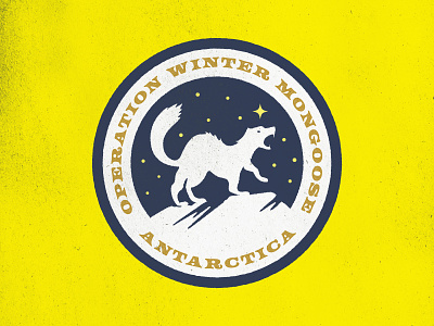 Winter Mongoose badge badge design branding design illustration the thing tour of terror