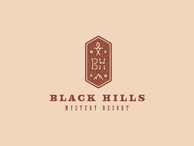 Black Hills branding design logo tour of terror type vector