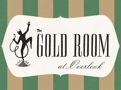 The Gold Room branding design illustration lettering logo mark tour of terror type typography