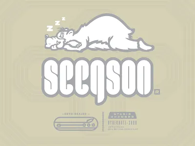 Seegson® alien bear branding design halloween hibernate illustration lettering logo nostromo sleeping stasis tour of terror type typography vector weyland yutani xenomorph