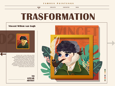 Van Gogh_Recreate design illustration painting recreated web website