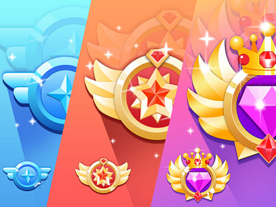 Icon——Rank insignia branding colour game game design icon illustration ui ux