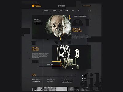 Ukrainian Film Academy academy cinema dark film interface minimal photo prize products ui ux web