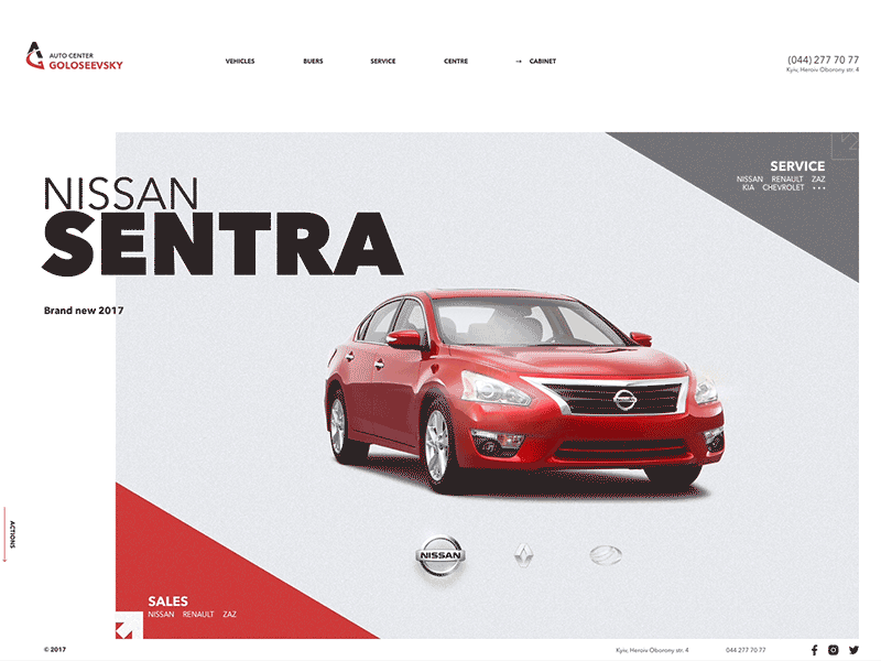 UI concept auto car minimal red vehicle white