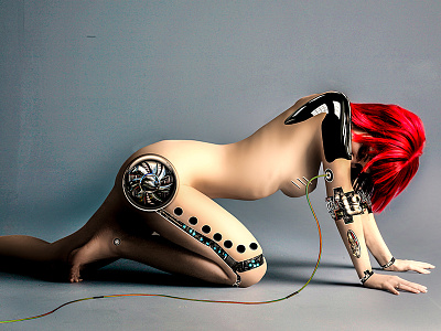 The Lusting Cyborg 3d art clean concept creative design digital dribbble graphic design photoshop