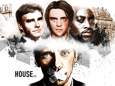 House M.D 2d 3d art character design clean cloud color concept creative design digital dribbble graphic design health house illustration inspiration photoshop portrait white