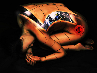 The Sleeping Cybrog 2d 3d art artwork clean color colors concept creative design digital dribbble graphic design illustration illustrator inspiration light personal photoshop portrait