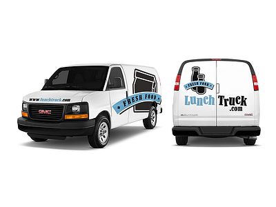 LunchTruck.com Brand branding environmental identity logo type typography