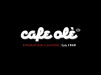 Cafe Olè Logo and Identity branding cafe olè identity logo type typography workmark