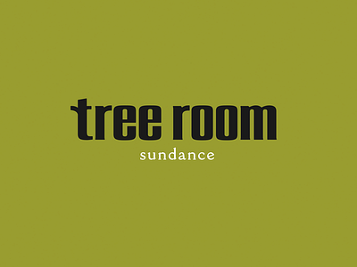 Tree Room Identity branding identity logo sundance tree room type typography workmark