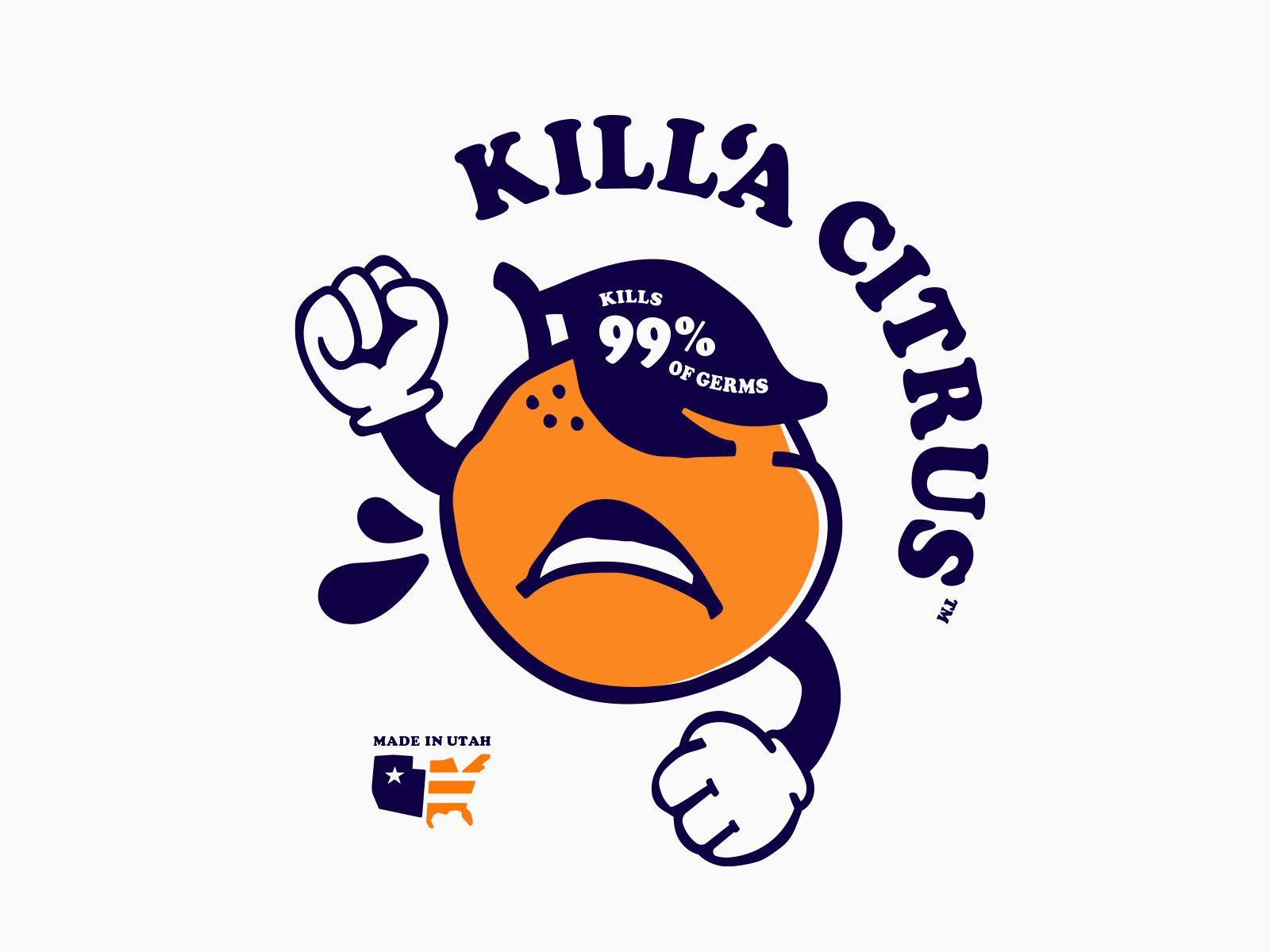 Kill'a Citrus brand citrus cleaner identity logo orange sanitizer soap