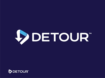 Detour Brand Identity arrow brand branding branding agency detour logo road tour travel trip typogaphy werkt