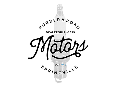 Rubber & Road Motors identity logo