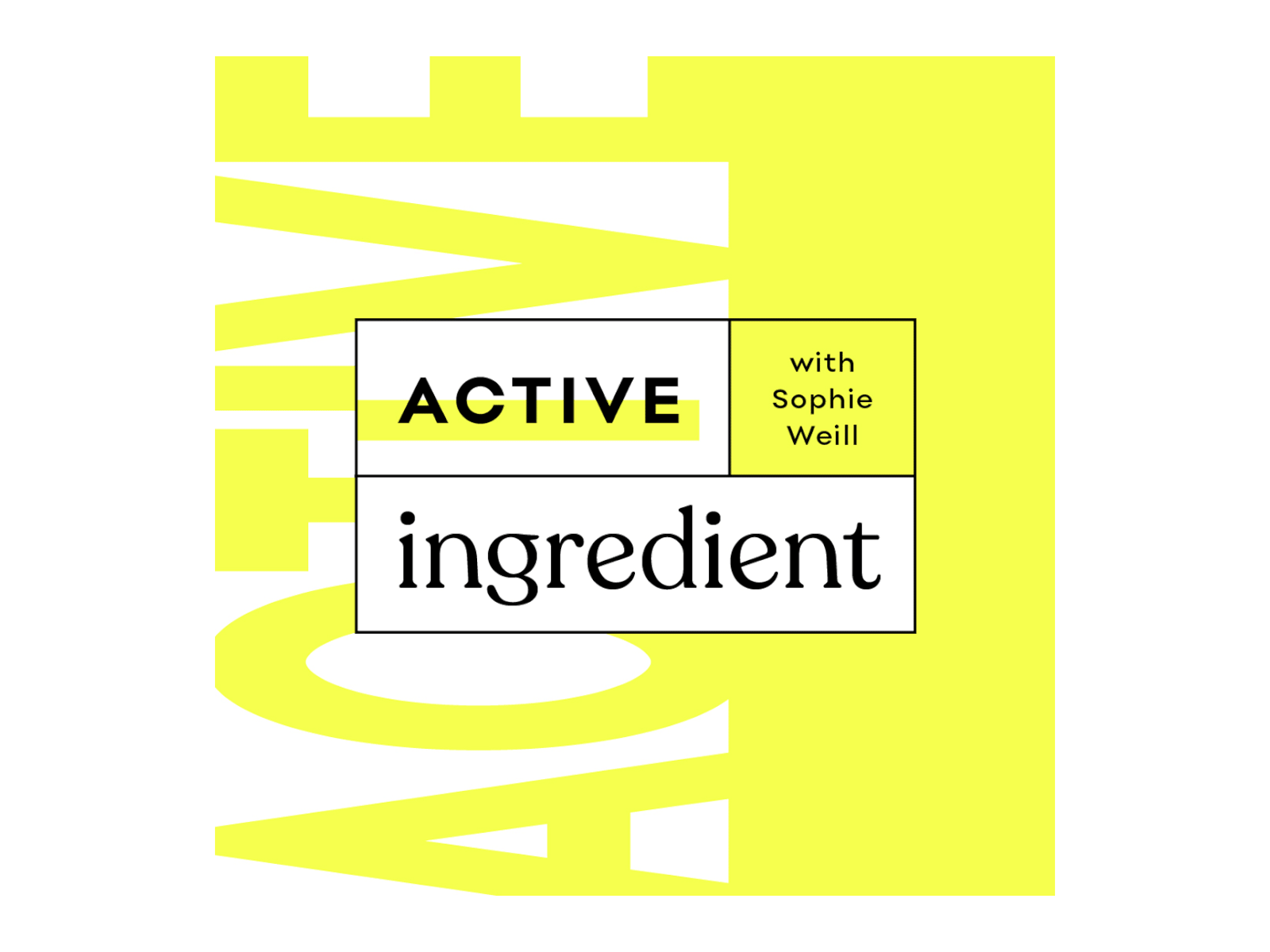Active Ingredient active coverart ingredient logo logodesign podcast typography