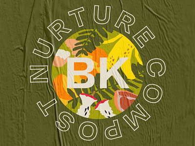 Nurture BK Logo bk brooklyn compost design earth earthday environmentalism intersectional environmentalism logo logo design nurture recycle reduce reuse sustainability